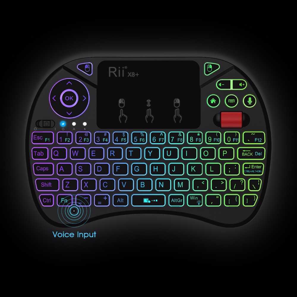 Klavyeler Klavyeler Klavye ile Touchpad ile Klavye TV Akıllı Sesli Arama LED arkadan aydınlatmalı klavye kablosuz
