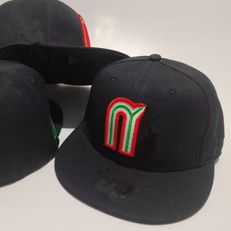 2023 Ready Stock Mexico Fitted Caps Hip Hop letter A Sport utdoor Sports EBaseball Hats Adult Flat Peak For Men Women Full Closedr size 7-8