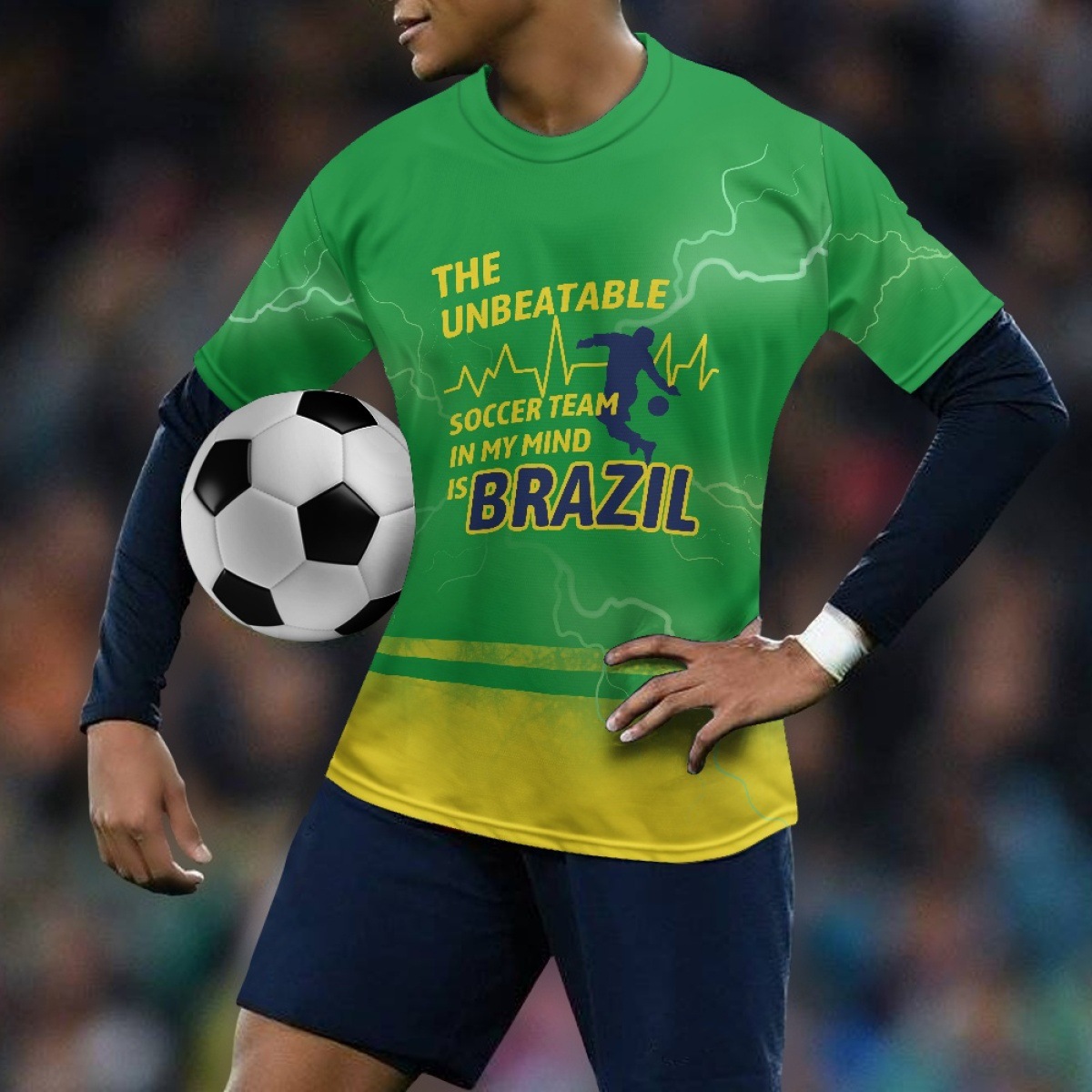 Yaz Erkekler Hızlı Kuru Top Thai Kalite Uygulama Futbol Futbolu Brezilya Kulübü Futbol Jersey