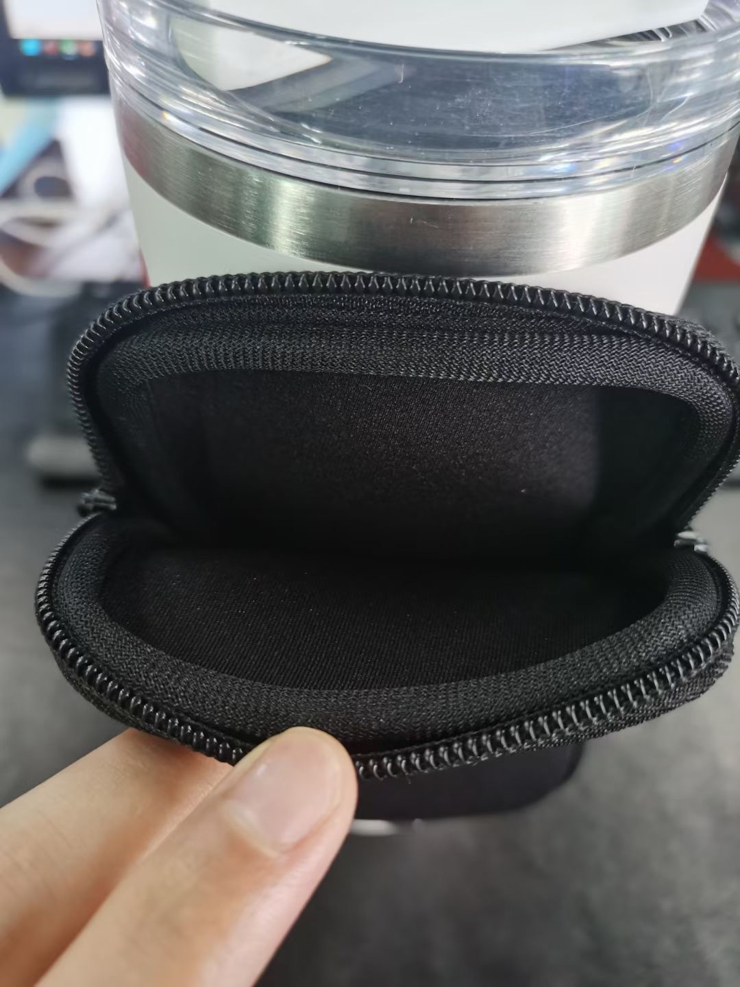 Bolsa de armazenamento com zíper para garrafa de água de sublimação para copo de 40 onças Suporte para garrafa de água de neoprene Suporte para bolsa de transporte para corrida, caminhada rápida