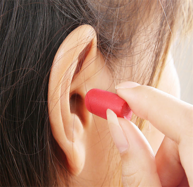 Frete grátis formato de bala Esponja Tampão Ear Plug Keeper Protetor Viagens Sono Redutor De Ruído JL9934