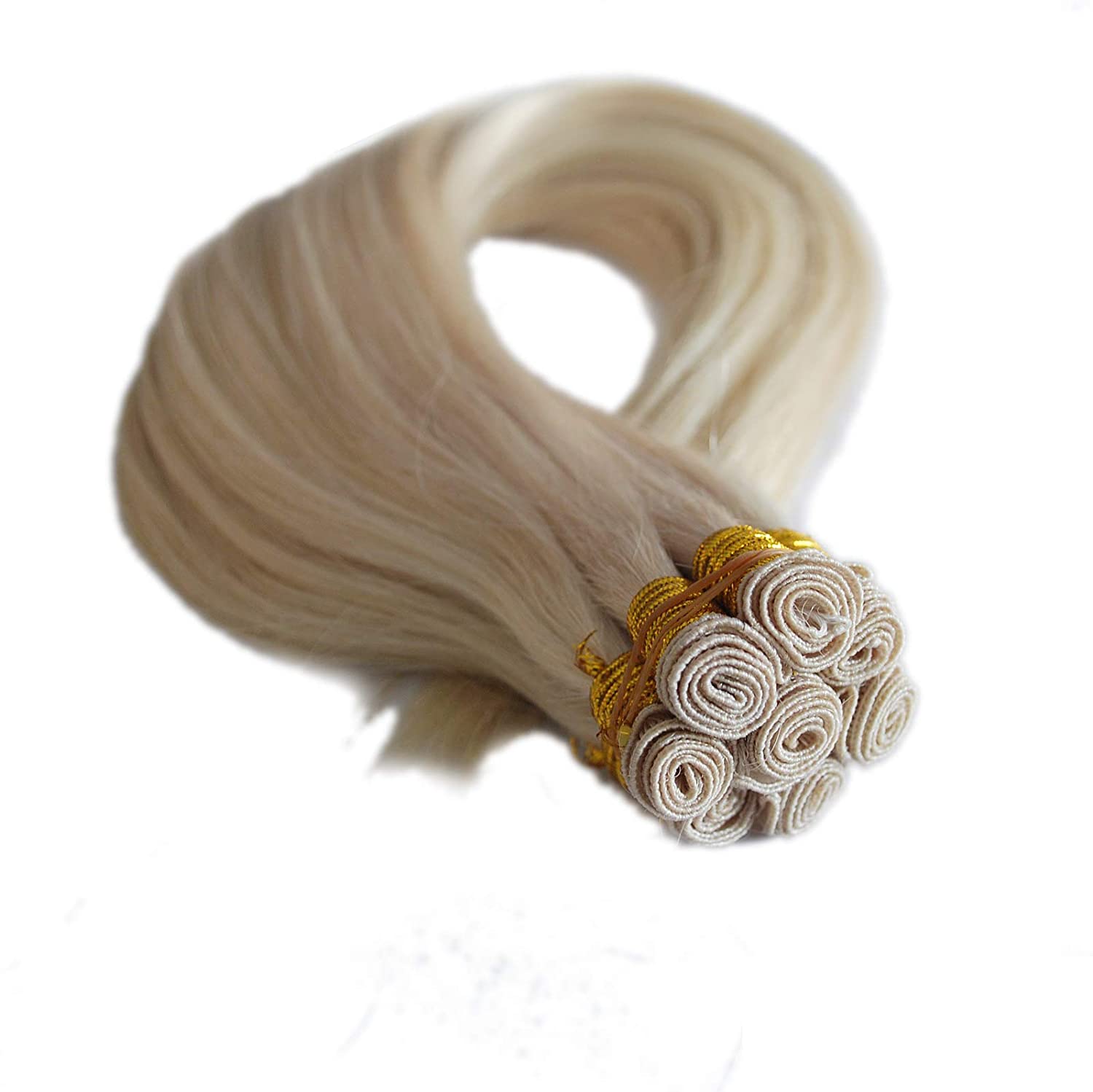 Handbundet Weft White Blonde Hair Extensions Black 1B 2 4 18 27 60 613 Silky Straight Virgin Human Hair Wefts 100gm 11a Bella hårmål Julienchina