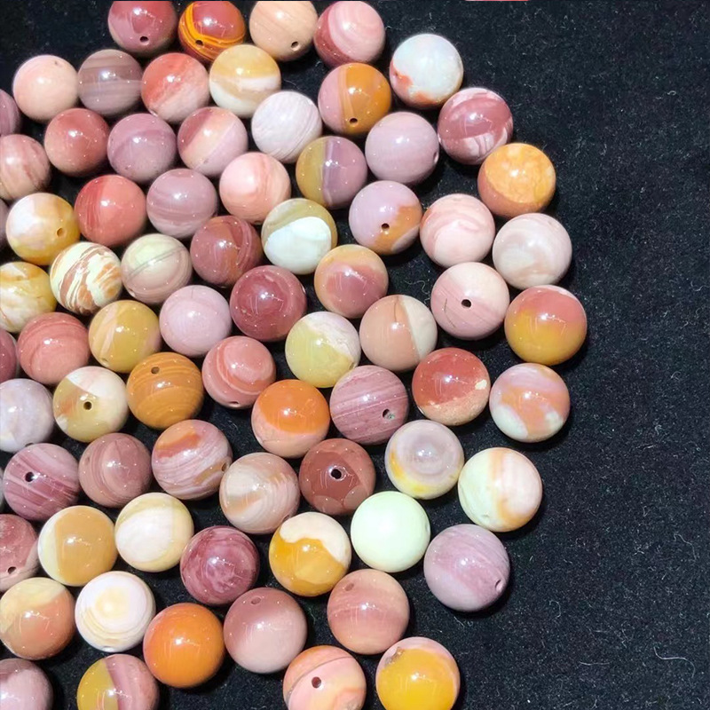 Lösa pärlor färgglada jade agat runda pärlor lösa pärlor enstaka pärlor fruktserier lila druvor