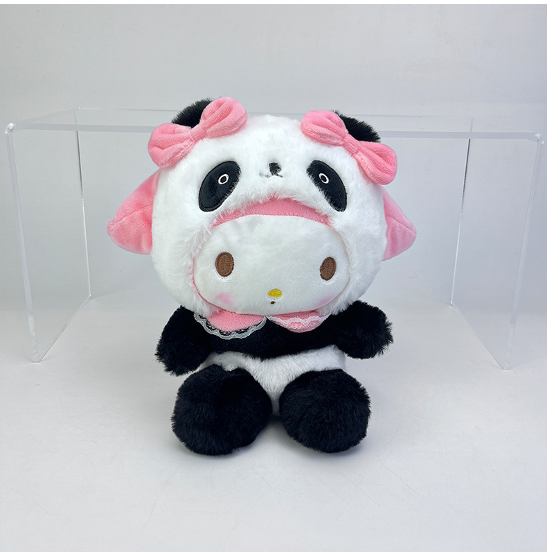 Dessin animé anime panda poupées filles saisissant des poupées Kuromi Melody poupées de chambre d'enfants