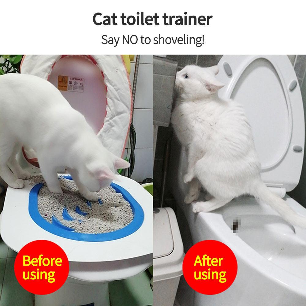 箱猫トレーニング便座猫トイレトレーニングキットキットキットリッター無料トレーナーキャットサンドトレイマットトイレットペットトレーナートイレデバイス