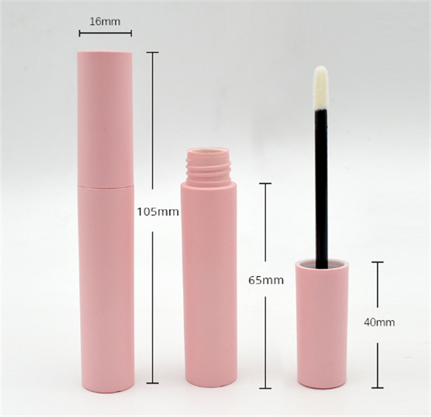 10 ml tomma läppglansrör rosa plast kosmetisk behållare påfyllningsbar diy mascara eyeliner ögonfrans flytande rör JL3290