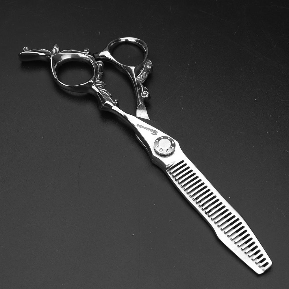 Outils 6 pouces cisaillement de cheveux ciseaux de coiffeurciseaux de coiffeur ensemble de ciseaux de cheveux professionnels outils de coiffure salon 440C cisailles amincissantes