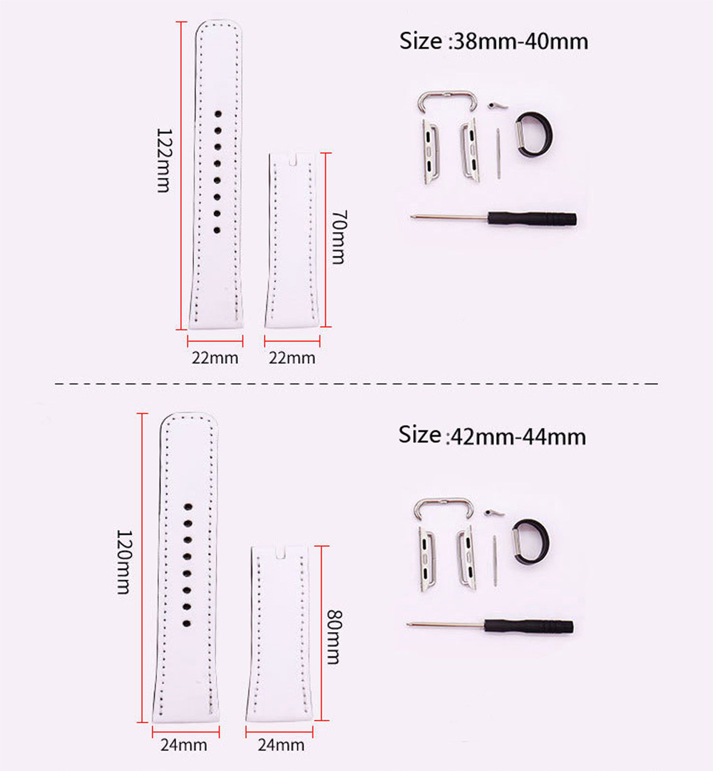 100 pezzi Termopressa a sublimazione in pelle PU Materiali di stampa vuoto Cinturino 1 2 3 4 5 generazione cinturino Apple Watch