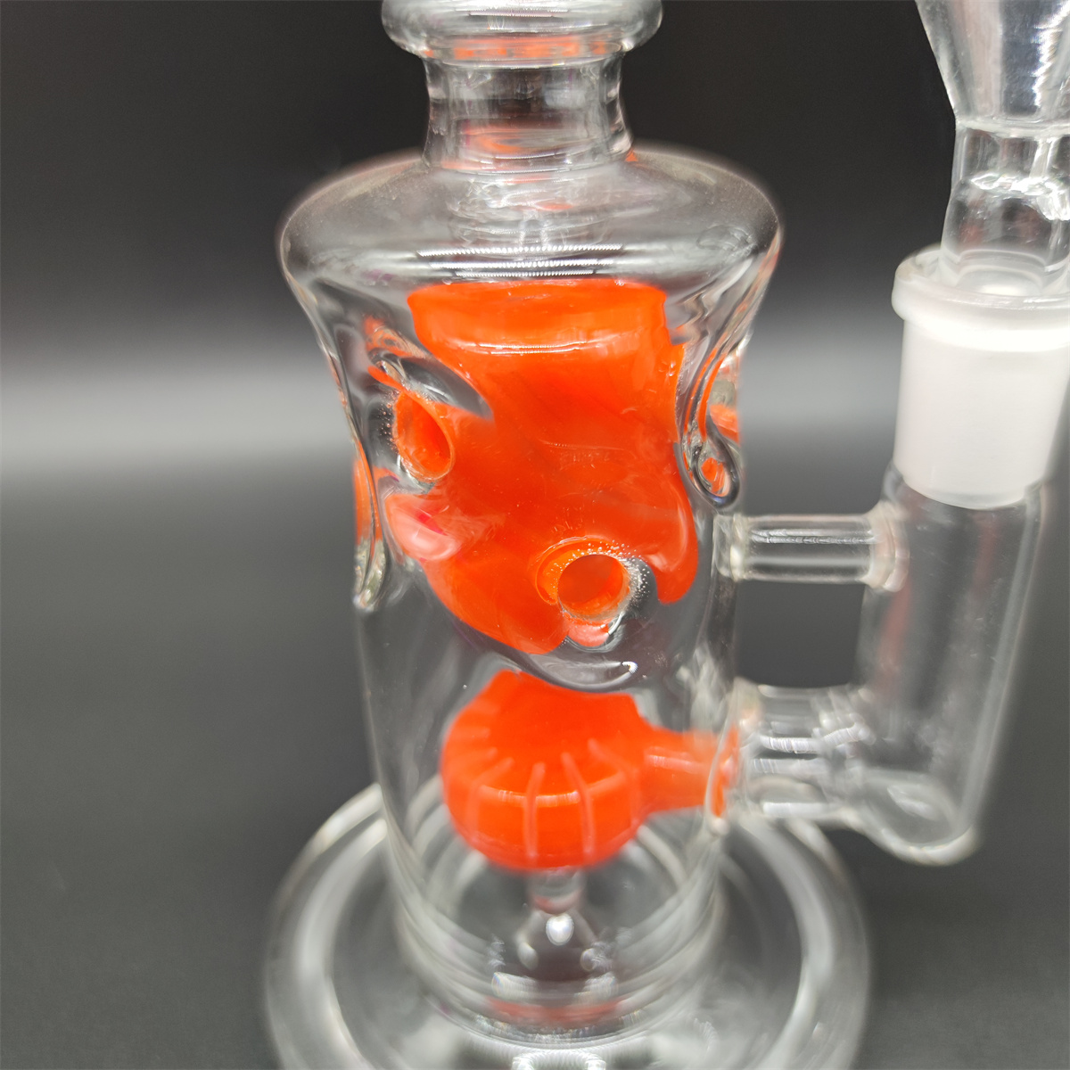 Pipe à eau en verre de 9 pouces Bong Heady Bong Incycler Jelly Fruit Candy Cream Orange Heady Pipe Fumer Dabber Rig Recycler 14,4 mm Joint femelle avec bol régulier Perc