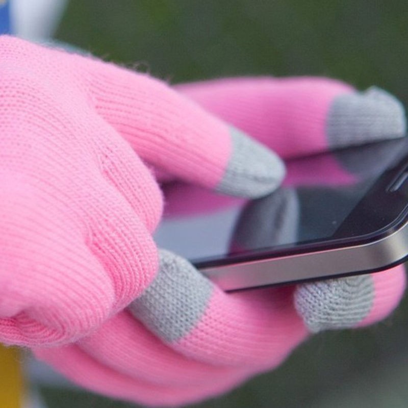 Winter Touch Screen Warm Gloves For Student stickade handskar