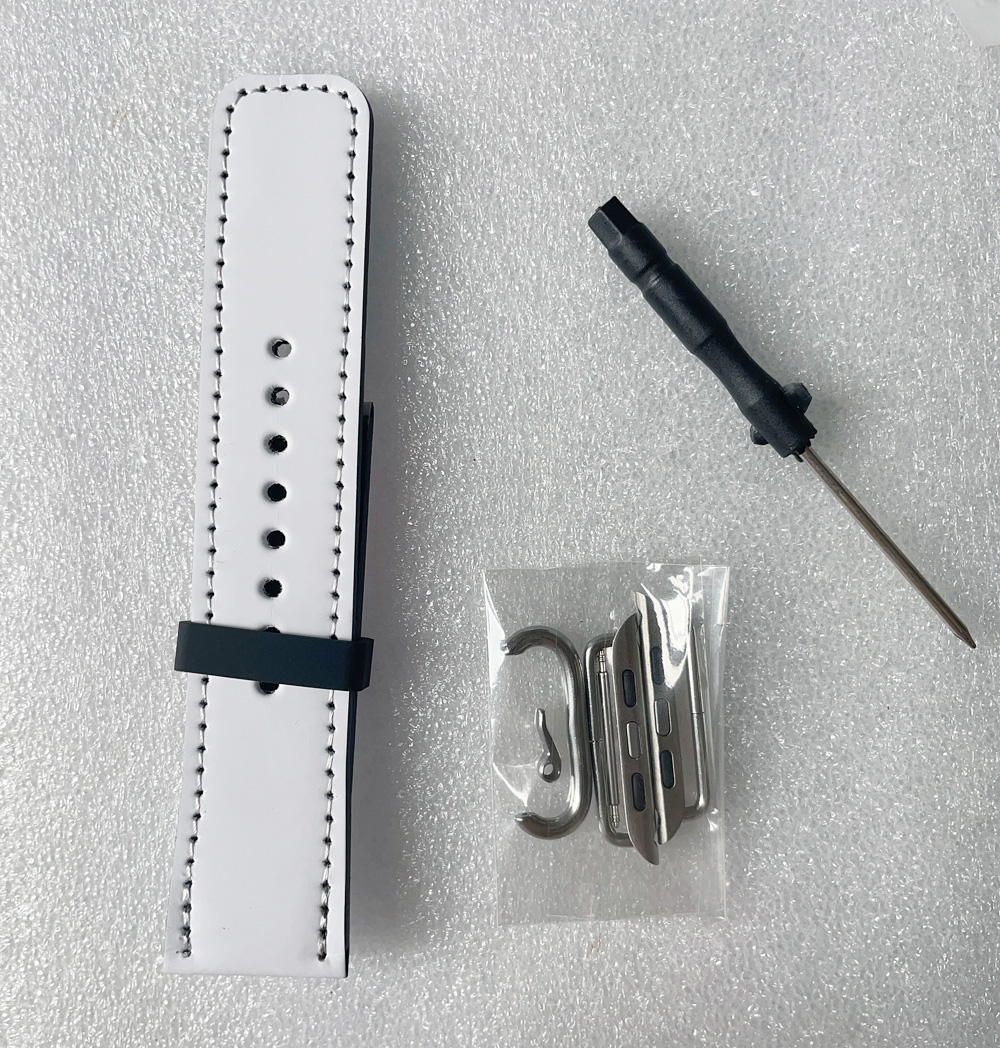 100 pièces Presse à chaud en cuir PU Sublimation Fournitures d'impression Bracelet vierge 1 2 3 4 5 génération pour bracelet de montre Apple