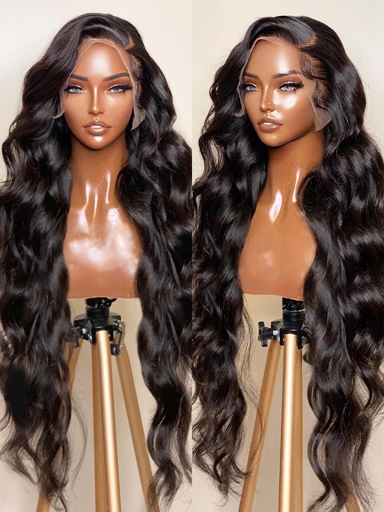 360 Loose Body Wave HD Lace Frontal Human Hair Wig indian Human Hair Lace Front Wigs For Women Pre Plucked 40 Inch seamless wig