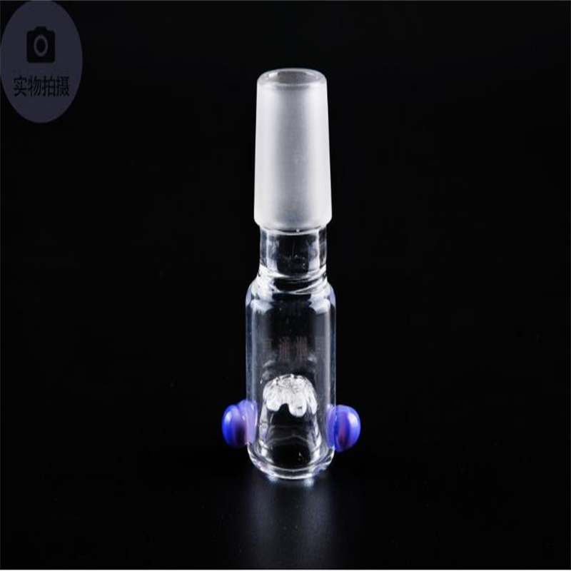 Glass Pipes Smoking Manufacture Hand-blown hookah Purple embellished glass cigarette accessories stopper