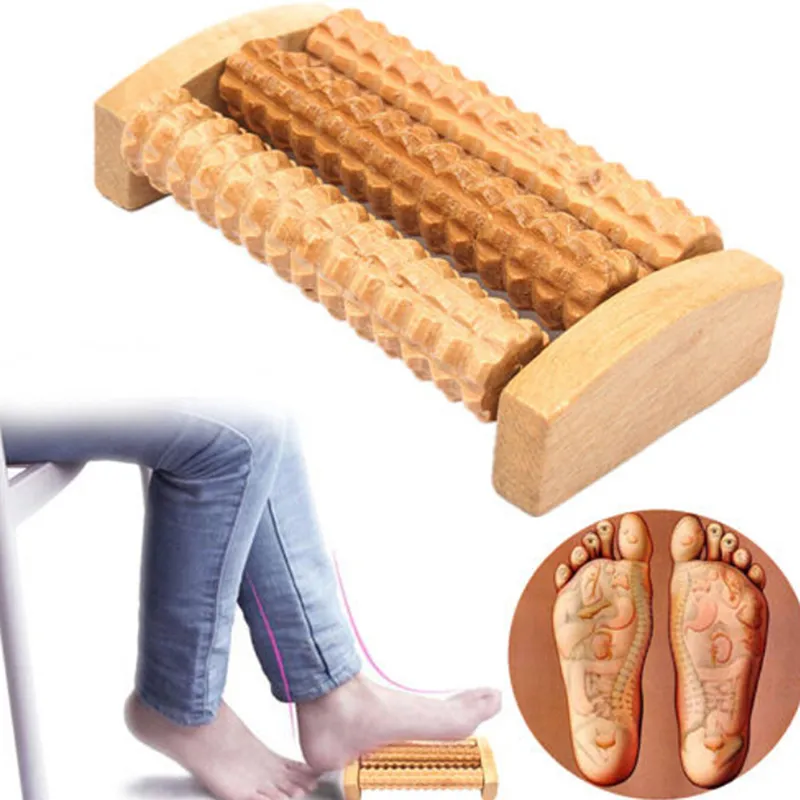 High quality Wooden Foot Massage Roller Massage Feet Plantar Fasciitis Roller Reflexology