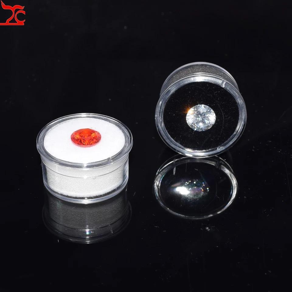Boîtes à bijoux / Boîte à diamants ronde transparente Perles en plastique Boîte à bijoux Gem Boîte de rangement Gemstone Bijoux Emballage Organisateur Boîte 230606