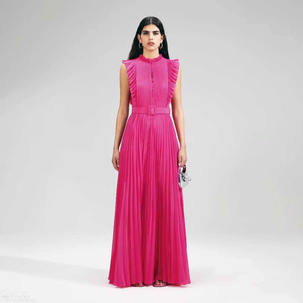 530 XXL 2023 Frühling Sommer Flora Print Kleid Rundhals ärmelloses rotes Kleid Panelld Kleid Luxus Mode Abschlussball Damen Kleidung AS8
