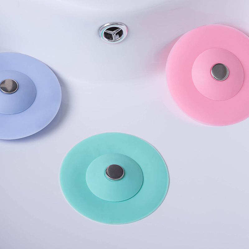 새로운 프레스 형 부엌 싱크 방지 바닥 배수수 하수도 배수 필터 화장실 실리콘 필터 욕조 싱크 스트레이너