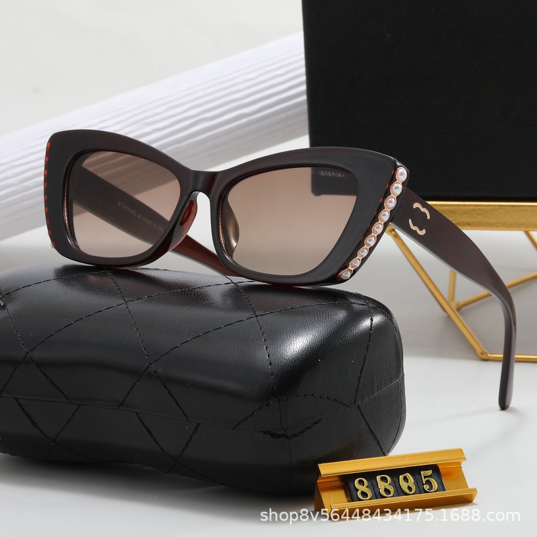 Women Sunglasses Band drill Brand Designer Cat Eye Female Gradient Points Sun Glasses Big Oculos feminino de sol UV400