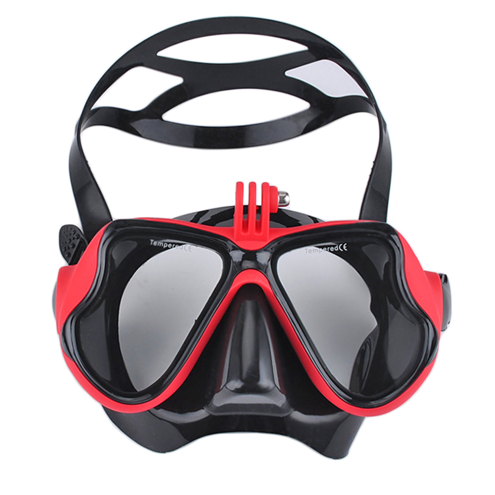 Maschera subacquea professionale Fotocamera Maschera subacquea Occhialini da nuoto Snorkel Scuba Diving Camera Holder GoPro