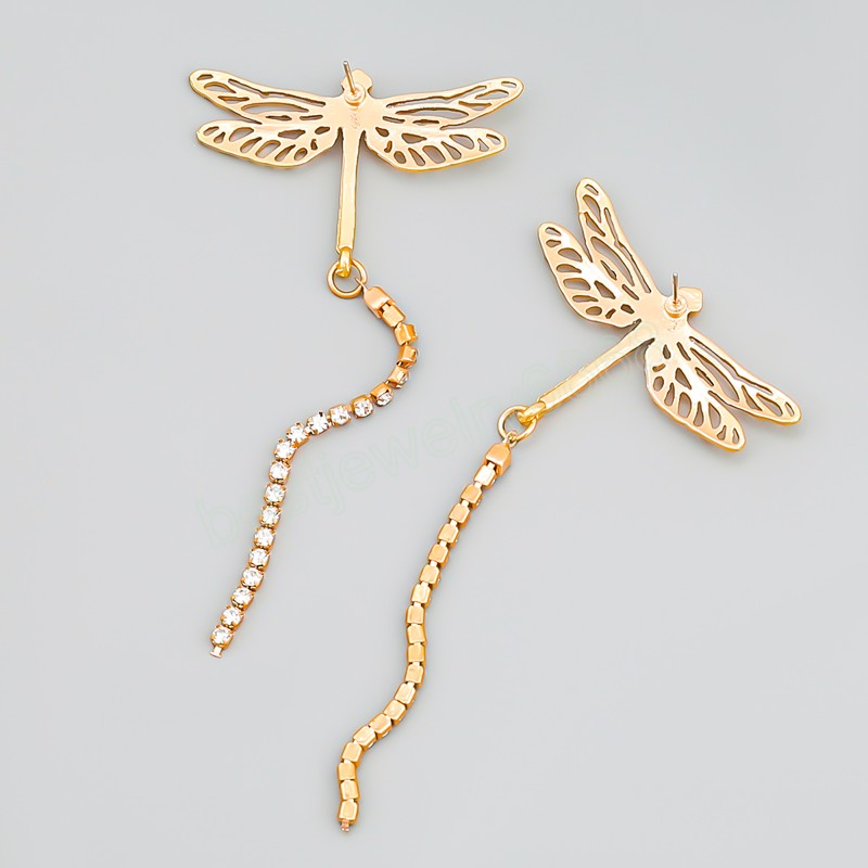 Fashion Metal Hollow Dragonfly Insect Oorbellen Vrouwen Overdreven Eenvoudige Dangle Oorbellen Banket Sieraden Accessoires