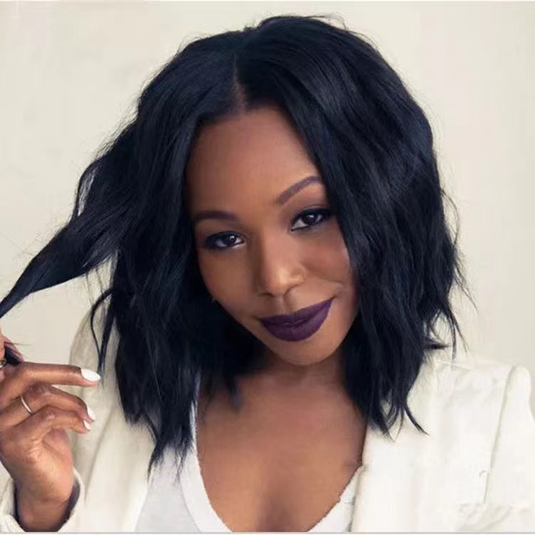 Populära Afro High Temprature Fiber Wig Natural Color Billiga syntetiska peruk med värmemotstånd för svarta kvinnor Ladys afrikanska peruker med gratis frakt