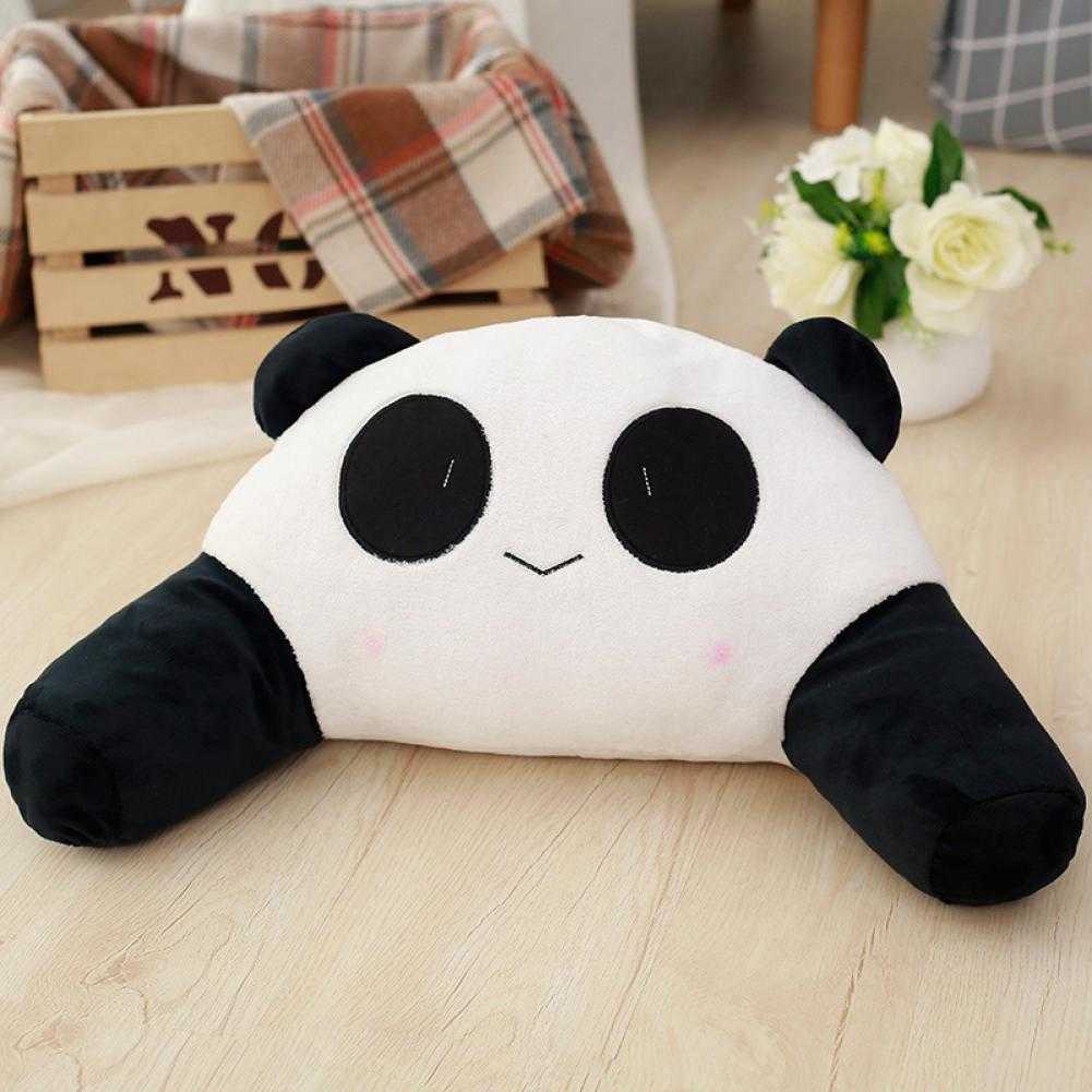 New Headrest Pillow Breathable Comfortable PP Cotton Cute Panda Shape Car Seat Plush Lumbar Pillow for Car car cushion