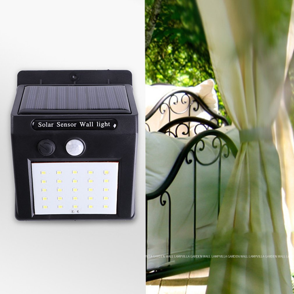 20 LED impermeable IP65 alimentado por energía Solar inalámbrico PIR Sensor de movimiento luz exterior jardín paisaje patio césped seguridad lámpara de pared