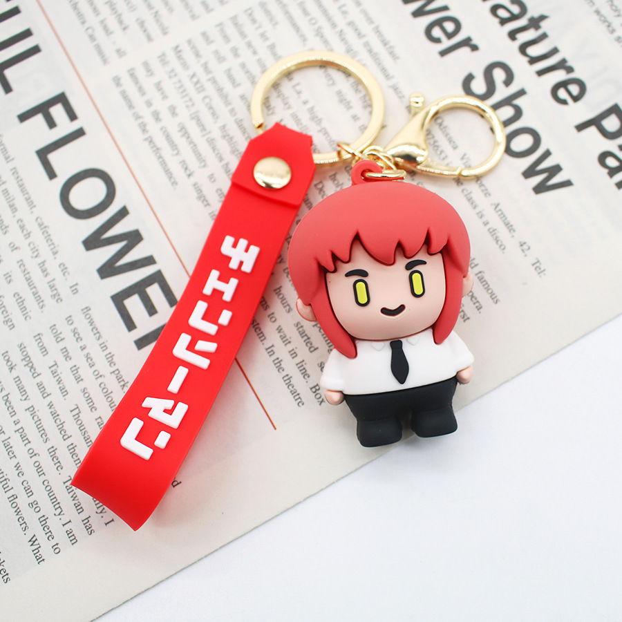 Cartoon chainsaw human keychain doll Pochitapava electric secondary keychain anime peripheral same pendant