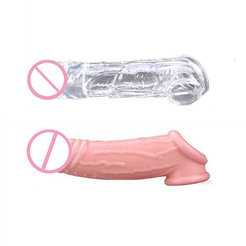 2 Style Male Dildos Reusable Delay Ejaculation Peni Rings Silicone Extender for Men Enhance Sexual Ability