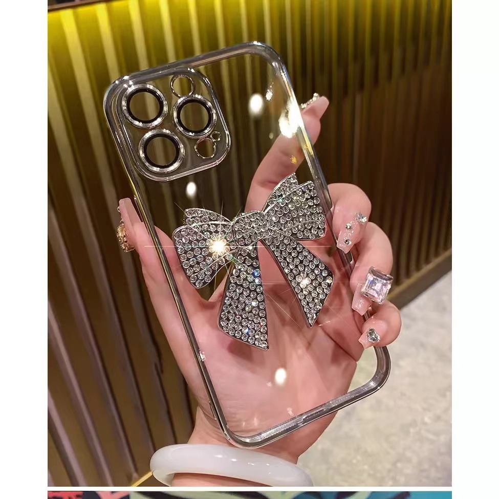 Jeweled Clear Phone Cases Glitzer für iPhone 15 11 13 12 14 Pro plus Max Transparent für Handyhalter weich