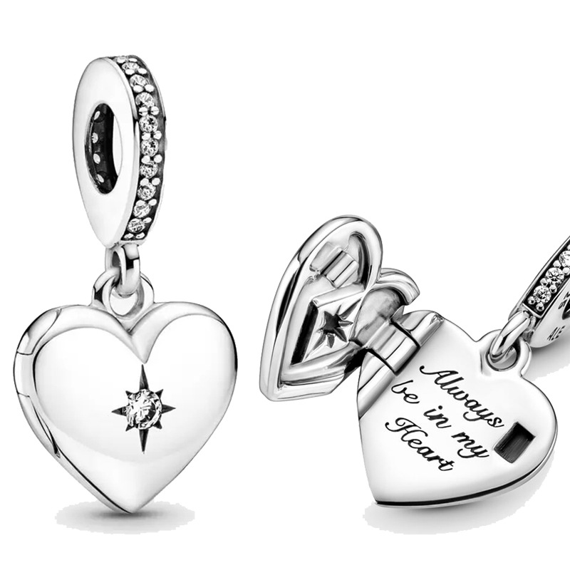 Nuovo popolare autentico argento sterling 925 ciondolo pace e amore perline braccialetto di fascino Pandora gioielli originali le donne, scatola Pandora gratuita