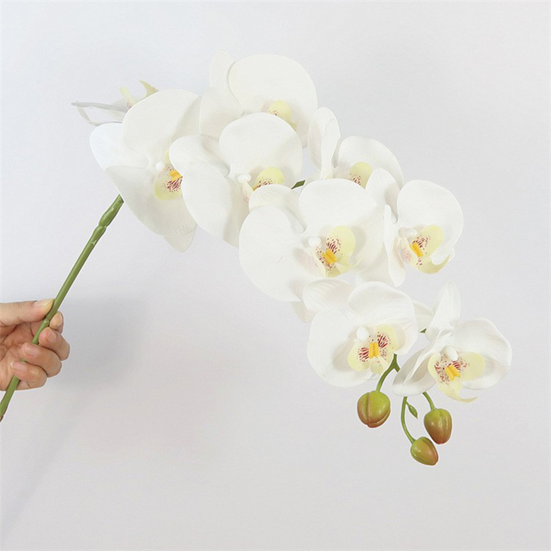 9 Heads 98cm Artificial Butterfly Orchid Flowers Fake Moth Orchids Flowers for Wedding Christmas Festival Home Decor