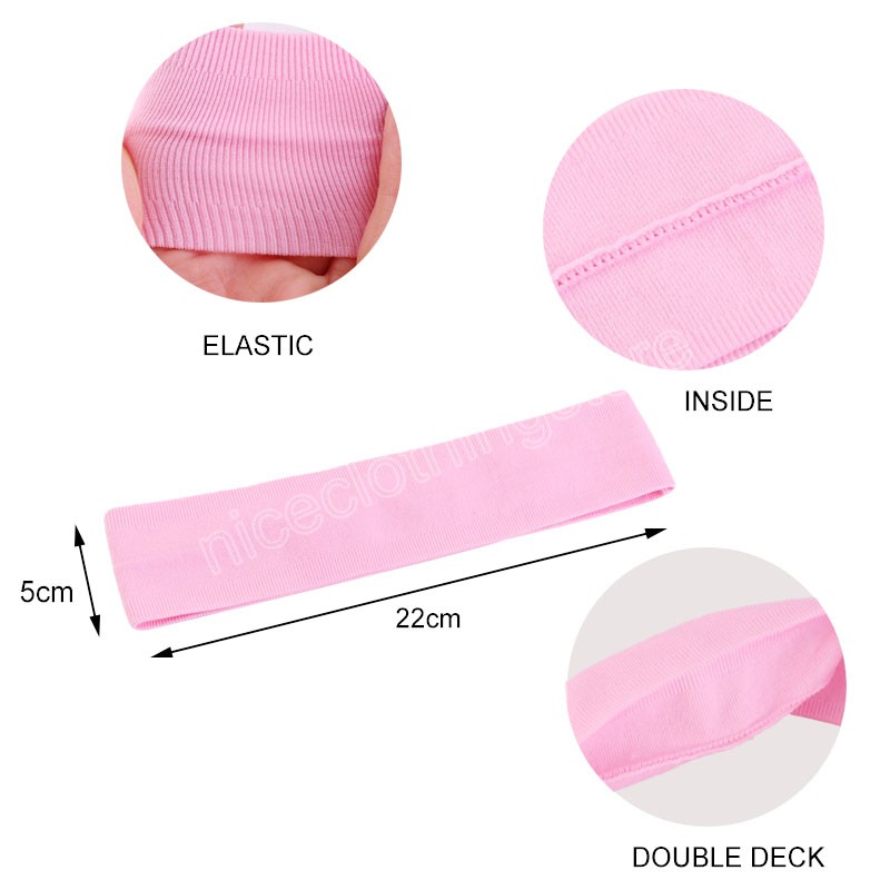 Women Sport Headbands Solid Elastic Hair Bands Running Sweat-absorbing Yoga Spa Hairband Stretch Makeup Hair Accessories