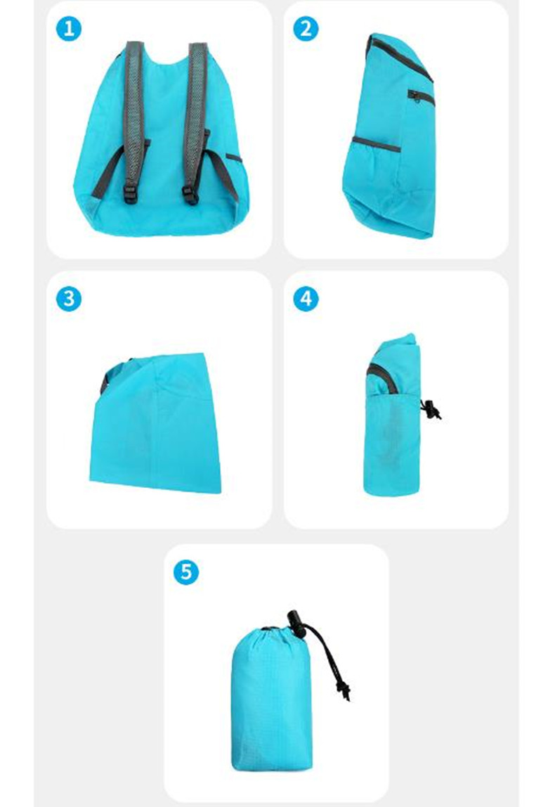 LU Folding ryggsäck Schoobag för tonåring Big Laptop Bag Portable Waterproof Nylon Foldbara ryggsäckar Sport 6 färger för vandring