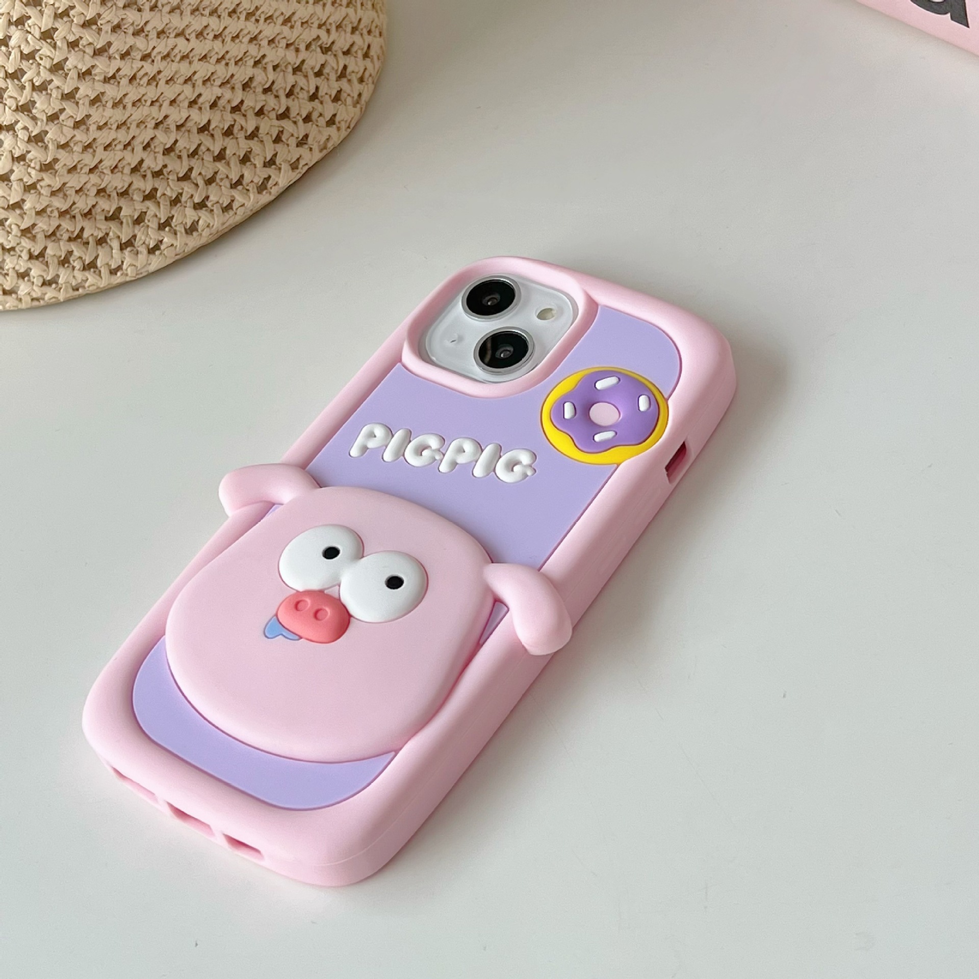 Darmowe hurtowe hurtowe ins pop Pink Cartoon Pig 3d Case for iPhone 14 13 12 11 Pro xs Max xr x SE2 6 7 8 Plus Dzieci