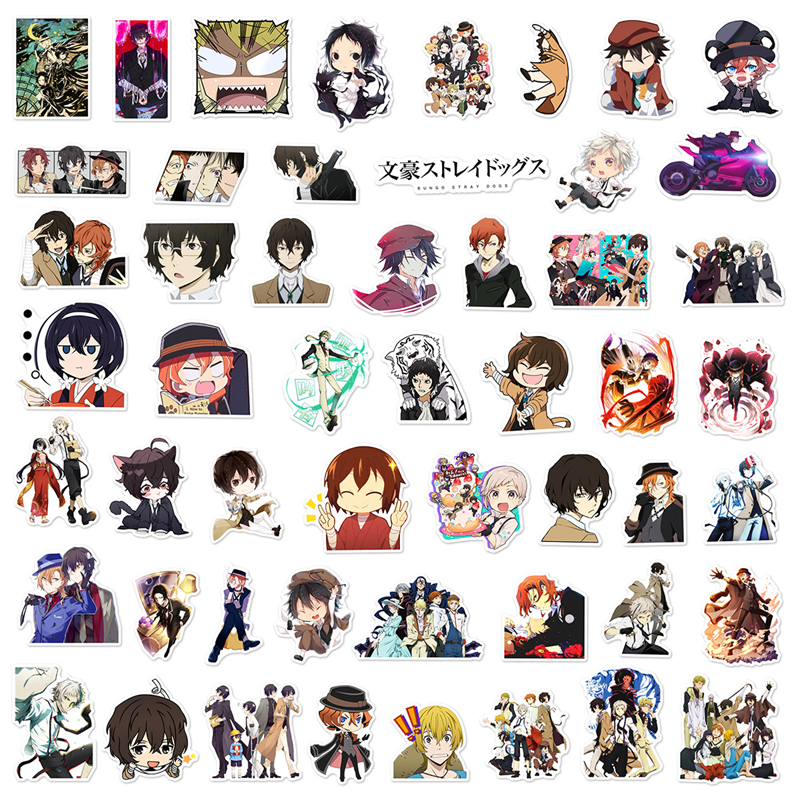 Anime Bungo Stray Dogs autocollants dessin animé dazai osamu Nakajima Atsushi Graffiti Enfants Jouet Planche À Roulettes voiture Moto Vélo Autocollant Stickers En Gros