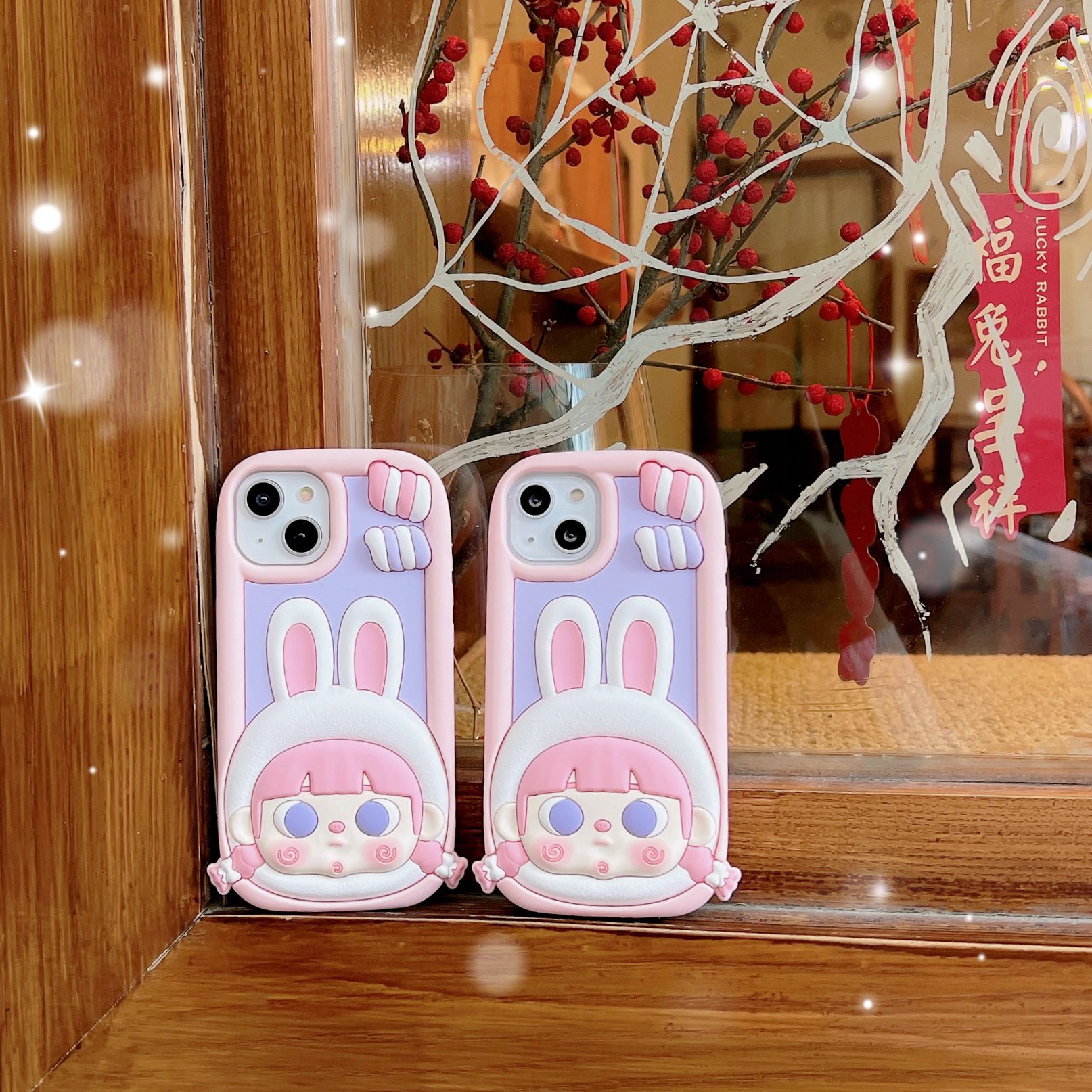 DHL grátis por atacado Cute Candy Rabbit Gril Phone Case Para iphone 14 Plus 13 12 Pro Max i11 2023 Pop ins Cartoon Soft Silicone Cover for 14pro 13pro