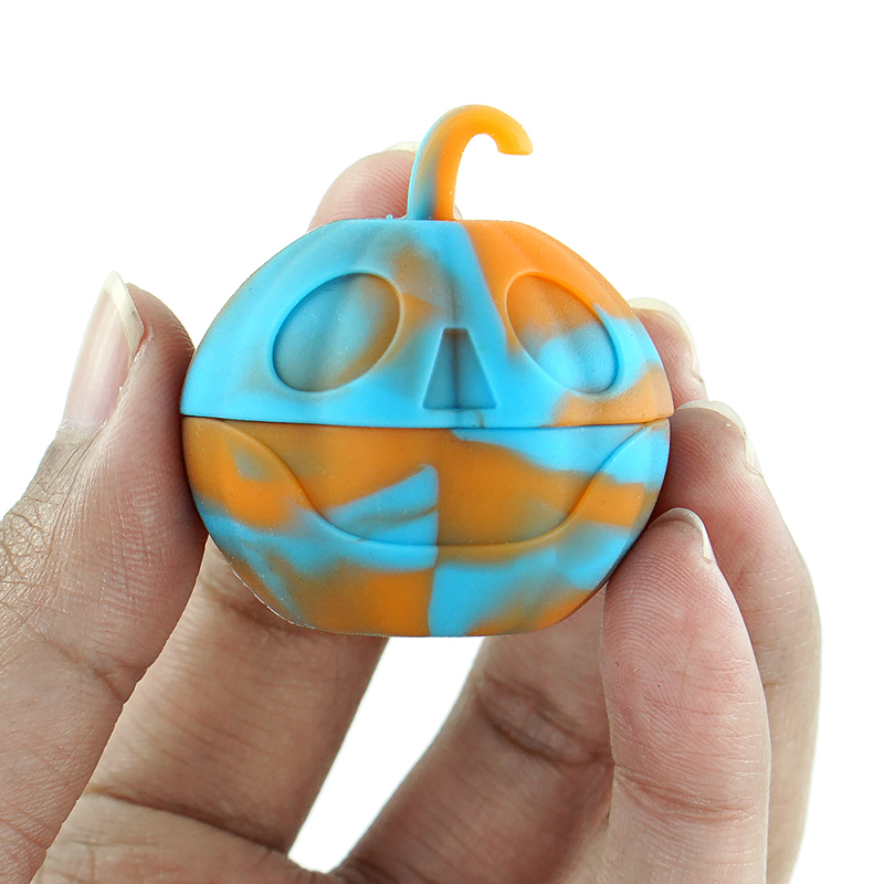 5ml Mini Silicone Wax Containers Pumpkin Shaped Skull Design Storage Slick Box Nonstick Box Silicon Container Food Grade Jars Dab Tool Storage Jar Bho Oil Holder