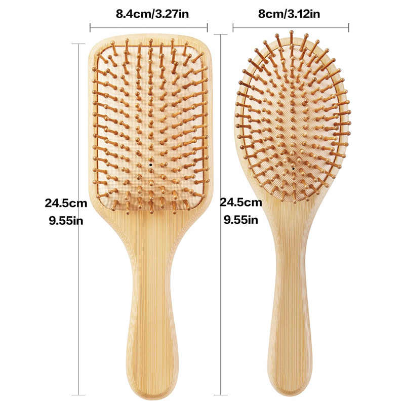 Peigne à cheveux en bambou en bois brosse à palette saine brosse de Massage des cheveux brosse à cheveux peigne soins des cheveux du cuir chevelu peignes sains Styler outil de coiffure