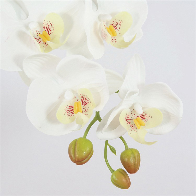 9 huvuden 98 cm konstgjord fjäril orkidéblommor falska mal orkidéer blommor för bröllop julfestival heminredning
