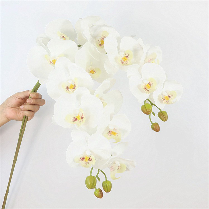 9 Heads 98cm Artificial Butterfly Orchid Flowers Fake Moth Orchids Flowers for Wedding Christmas Festival Home Decor