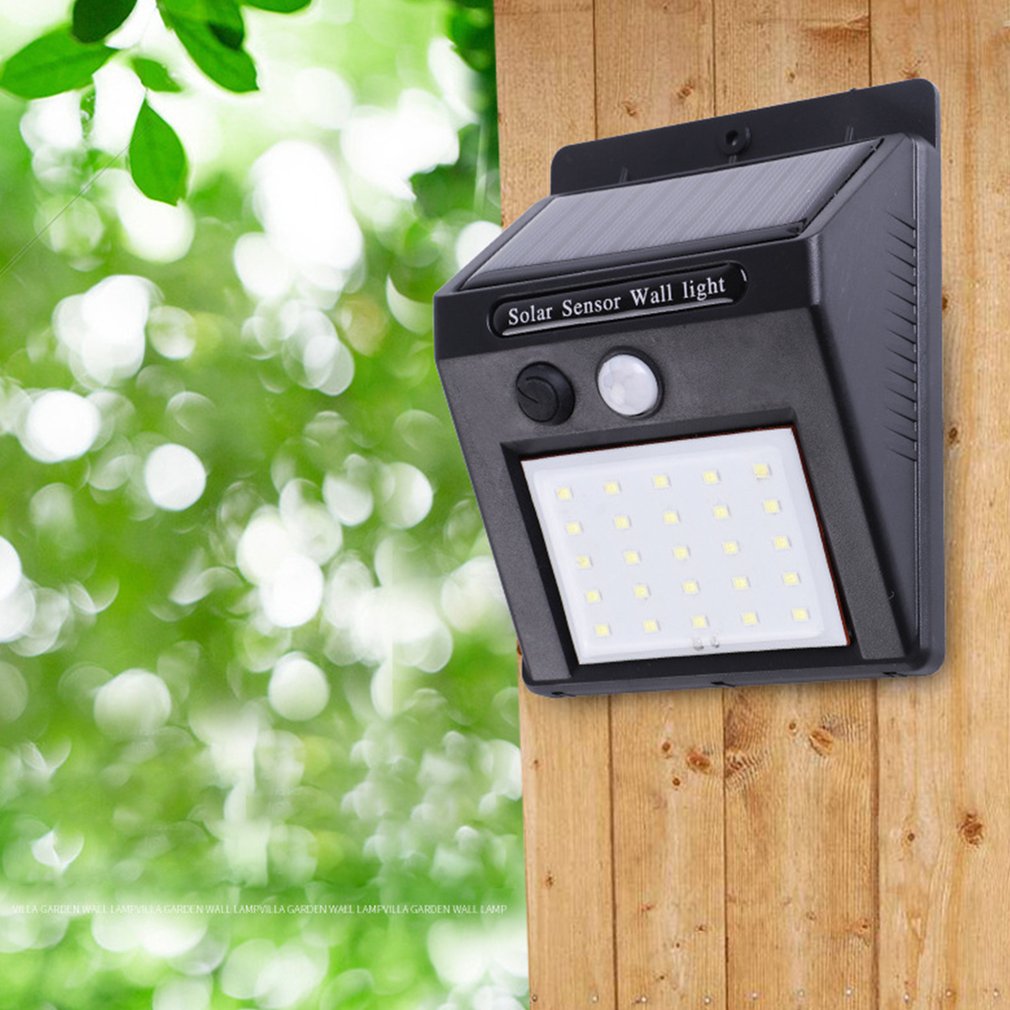 20LED SOLAR POWERED Trådlös Pir Motion Sensor Light Outdoor Garden Lawn Landscape Yard Lights Security Wall Lam Solar Lamp