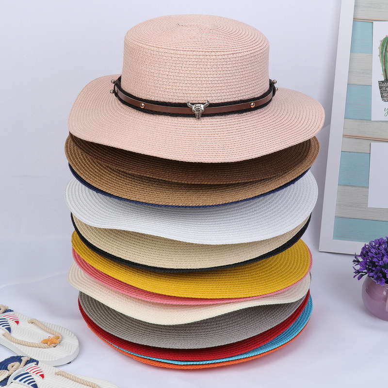 Весна летняя плоская соломенная шляпа винтажные пляжные шляпы жены мужчины мужские складные солнцезащитные шапки на открытом воздухе.
