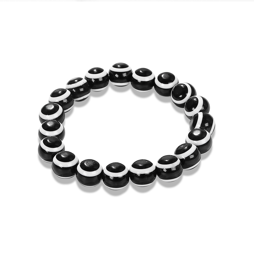 Buntes türkisch-blaues böses Auge, 10 mm Perlen, handgefertigtes elastisches Armband für Männer und Frauen, Yoga, Reiki-Schmuck