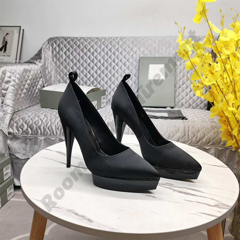 2023 dress Shoes Laminated Nappa Leather Cone Heel Pump Platform Pointy Toe Shape 12cm heel pumps high heels sexy womens summer shoe