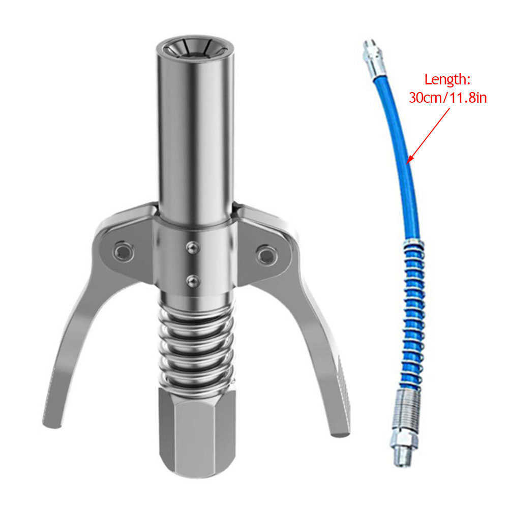 New Grease Gun Coupler Oil Pump Quick Release Grease Tip Tool 10000 PSI NPTI/8 Car Syringe Lubricant Tip Repair Accessorie Lubricant