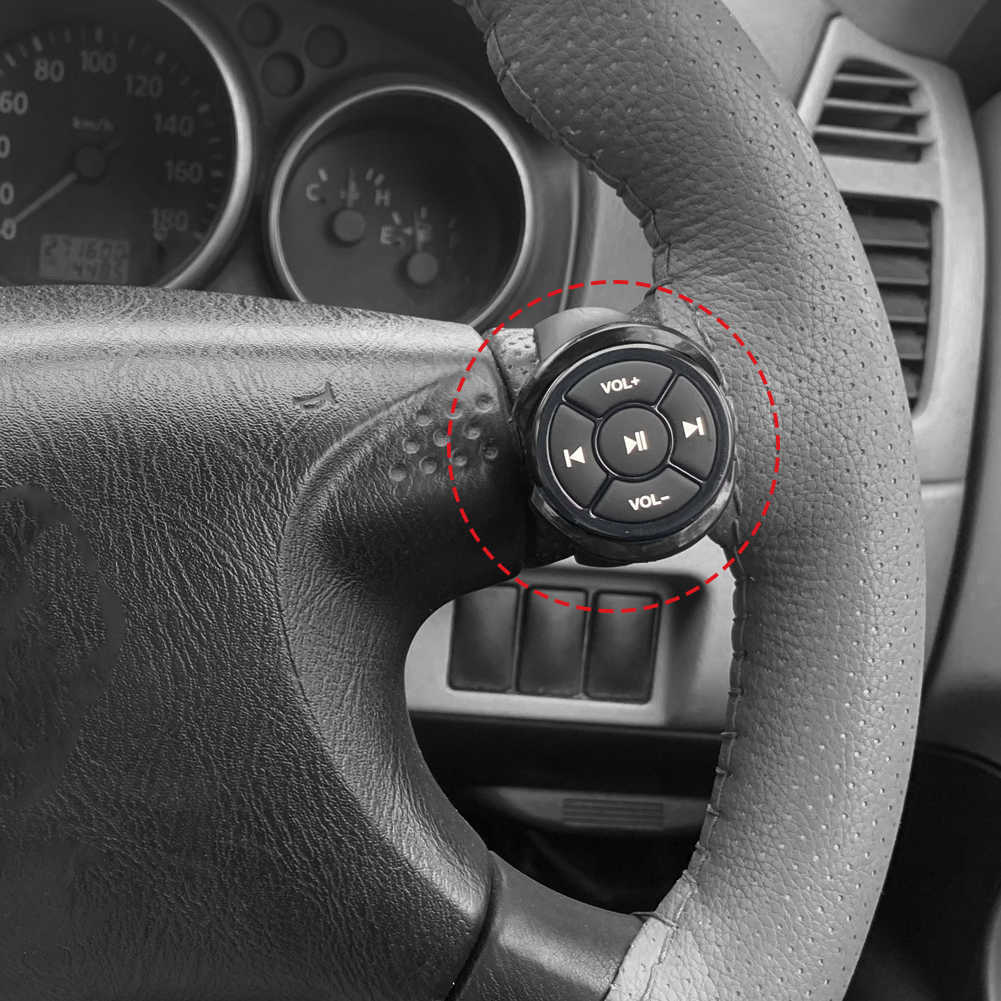 New 5-key Wireless Bluetooth Car Steering Wheel Control Button Smart Remote for Radio DVD GPS Multimedia Bicycle Motorcycle phone