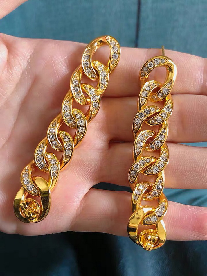 New Gold silver Star Ear studs diamonds women's 18K Gold Plated Earring Luxury Jewelry E6988