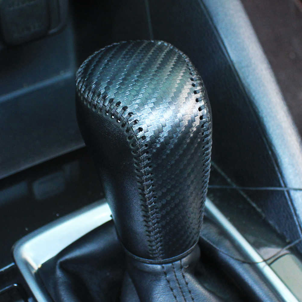 New Car Leather Shift Knob Cover for Mazda 3 Axela Atenza CX-5 CX3 CX-3 CX5 2015-2020 AT Gear Head Collars Handbrake Covers