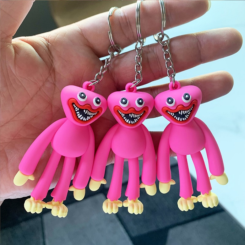 Manufacturers wholesale 7.4cm 2-color Huggy Wuggy keychain toys cartoon games perimeter hanging children's gifts